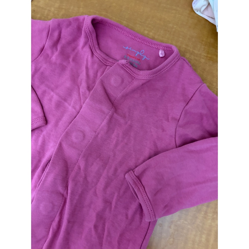 Simply Magnetic Me Baby Girl Pink Magnetic Footed Sleeper 6-9 Months